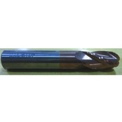 Picture of HTC 143-4906 DIA 29/32 SH 1.00 LOC 1.50 OAL 4.00 End Mill Standard Flute Standard Helix Carbide TiCN Single End Ball Nose