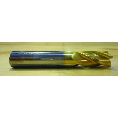 Picture of HTC 125-2531 DIA 17/32 SH 0.5625 LOC 1.2500 OAL 3.50 End Mill Standard Flute Standard Helix Carbide TiN Single End Square Sharp