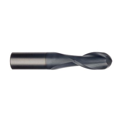 Picture of IMCO 32602 DIA 4MM SH 0.1575 LOC 0.5510 OAL 1.9685 End Mill Standard Flute Standard Helix Carbide AlTiN Single End Ball Nose General Purpose
