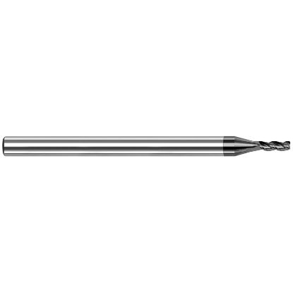 Picture of HARVEY Tool 50112-C4 .187 D V-HELIX NF, 3x LOC, 3 FL, DMD End Mill Standard Flute Standard Helix Carbide Diamond Single End Square Sharp