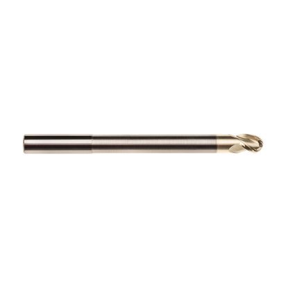Picture of IMCO 61219 DIA 1 SH 1.00 LOC 1.2500 OAL 7.00 End Mill Standard Flute High Helix Carbide Uncoated Single End Ball Nose Streaker Mill