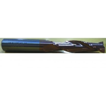 Picture of HTC 154-2100 DIA 1 SH 1.00 LOC 2.2500 OAL 5.00 End Mill Standard Flute Standard Helix Carbide TiCN Single End Square Sharp