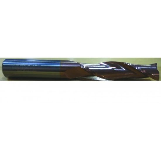 Picture of HTC 154-2100 DIA 1 SH 1.00 LOC 2.2500 OAL 5.00 End Mill Standard Flute Standard Helix Carbide TiCN Single End Square Sharp