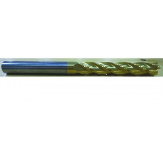 Picture of HTC 172-4100 DIA 1 SH 1.00 LOC 3.00 OAL 6.00 End Mill Standard Flute Standard Helix Carbide TiN Single End Square Sharp