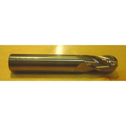 Picture of HTC 135-4890 DIA 57/64 SH 1.00 LOC 1.50 OAL 4.00 End Mill Standard Flute Standard Helix Carbide Uncoated Single End Ball Nose