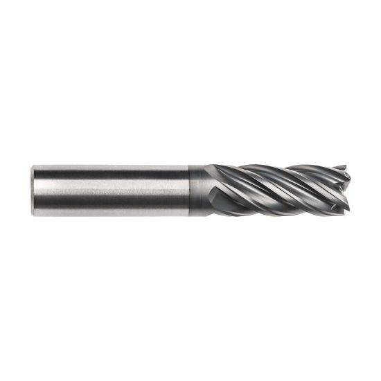 Picture of IMCO 61555 DIA 5/8 SH 0.6250 LOC 1.2500 OAL 3.50 End Mill Standard Flute Standard Helix Carbide TAC Single End Corner Radius 0.0900 2.29MM Pow-R-Path Mill