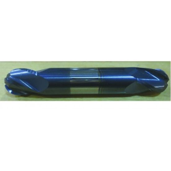 Picture of HTC 205-4312 DIA 5/16 SH 0.3125 LOC 0.50 OAL 2.50 End Mill Standard Flute Standard Helix Carbide AlTiN Double End Ball Nose