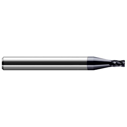 Picture of HARVEY Tool 74515-C3 .500 D x .015 R CRAD EM, 4 FL, AlTiN End Mill Standard Flute Standard Helix Carbide AlTiN Single End Ball Nose