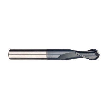 Picture of IMCO 30386 DIA 3/16 SH 0.1875 LOC 0.7500 OAL 2.50 End Mill Standard Flute Standard Helix Carbide AlTiN Single End Ball Nose General Purpose