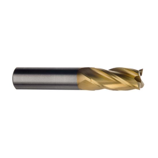 Picture of IMCO 30770 DIA 3/4 SH 0.7500 LOC 1.50 OAL 4.00 End Mill Standard Flute Standard Helix Carbide TiN Single End Square Sharp General Purpose