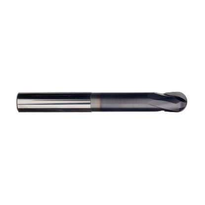 Picture of IMCO 34289 DIA 3/16 SH 0.2500 LOC 0.1875 OAL 3.00 End Mill Standard Flute Standard Helix Carbide TiAlN Single End Ball Nose Die & Mold Mill