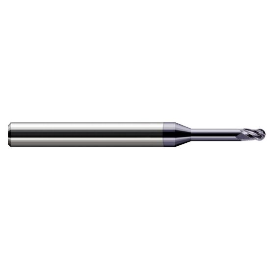 Picture of HARVEY Tool 860647-C3 .047 BALL Carbide STB FL 6x RCH EM, AlTiN End Mill Standard Flute Standard Helix Carbide AlTiN Single End Ball Nose