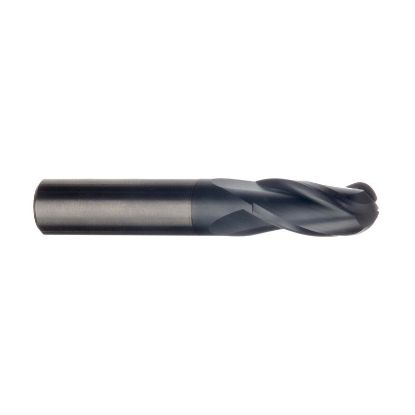 Picture of IMCO 62065 DIA 1/8 SH 0.1250 LOC 0.2500 OAL 1.50 End Mill Standard Flute Standard Helix Carbide AlTiN Single End Ball Nose General Purpose