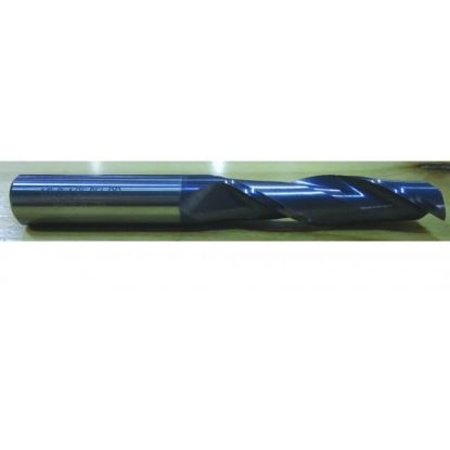 Picture of HTC 160-2100 DIA 1 SH 1.00 LOC 2.2500 OAL 5.00 End Mill Standard Flute Standard Helix Carbide AlTiN Single End Square Sharp