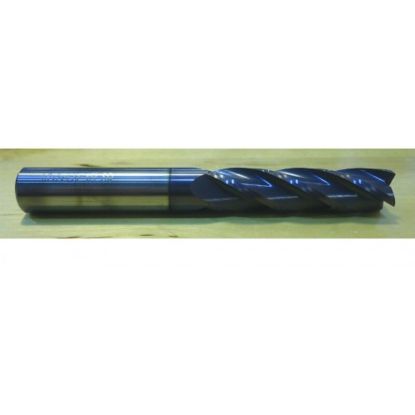 Picture of HTC 160-4187 DIA 3/16 SH 0.1875 LOC 0.7500 OAL 2.50 End Mill Standard Flute Standard Helix Carbide AlTiN Single End Square Sharp