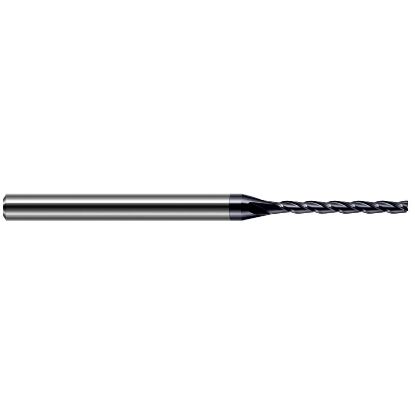Picture of HARVEY Tool 951347-C3 .047 DIA Carbide 10x Long Flute EM, AlTiN End Mill Standard Flute Standard Helix Carbide AlTiN Single End Square Sharp