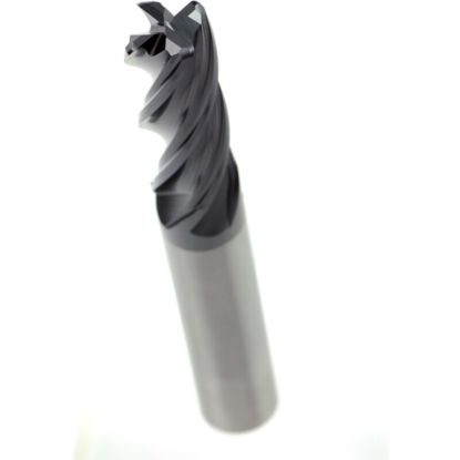 Picture of ICE-PER-1-4-7-125-BN-RND-TiALN-N DIA 1 SH 1.00 LOC 1.2500 OAL 7.00 End Mill Standard Flute Variable Helix Carbide TiAlN Single End Ball Nose Red