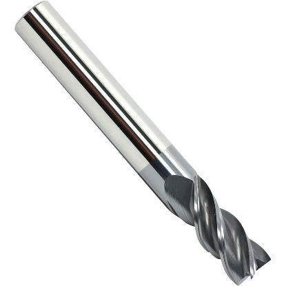 Picture of ICE 380-500-7-015R DIA 1/2 SH 0.50 LOC 1.2500 OAL 3.00 End Mill Standard Flute Variable Helix Carbide ALL4 Single End Corner Radius 0.0150 0.38MM Black