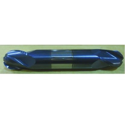 Picture of HTC 205-4125 DIA 1/8 SH 0.1250 LOC 0.2500 OAL 1.50 End Mill Standard Flute Standard Helix Carbide AlTiN Double End Ball Nose