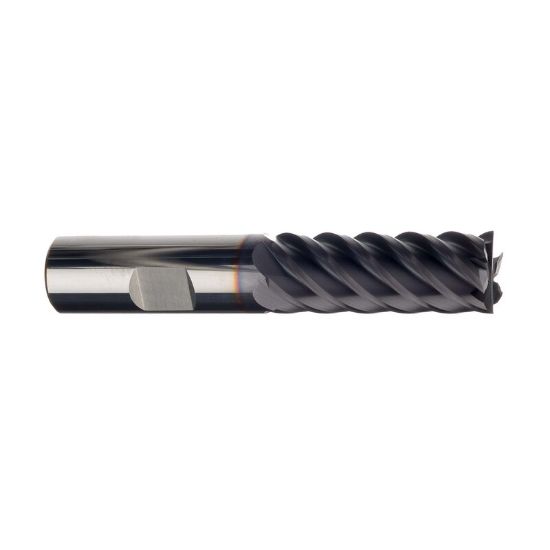Picture of IMCO 62801 DIA 1 SH 1.00 LOC 2.00 OAL 4.00 End Mill Carbide TiAlN Single End Corner Radius 0.0300 0.76MM Omega-6 Mill