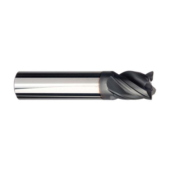 Picture of IMCO 63058 DIA 1/4 SH 0.2500 LOC 0.3750 OAL 2.00 End Mill Standard Flute Variable Helix Carbide AlTiN Single End High Feed0.0200 0.51MM Pow-R-Feed Mill
