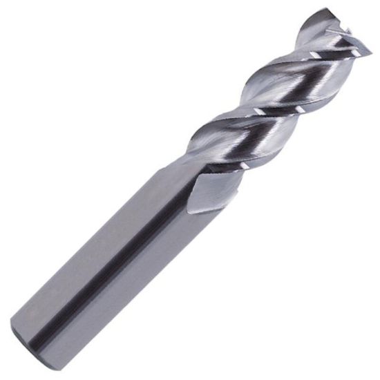Picture of ICE 380-750-7-060R DIA 3/4 SH 0.7500 LOC 1.6250 OAL 4.00 End Mill Standard Flute Variable Helix Carbide ALL4 Single End Corner Radius 0.0600 1.52MM Black