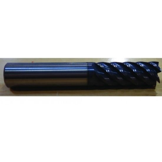 Picture of HTC 792-6375 DIA 3/8 SH 0.3750 LOC 1.00 OAL 2.50 End Mill Standard Flute Standard Helix Carbide AlTiN Single End Square Sharp