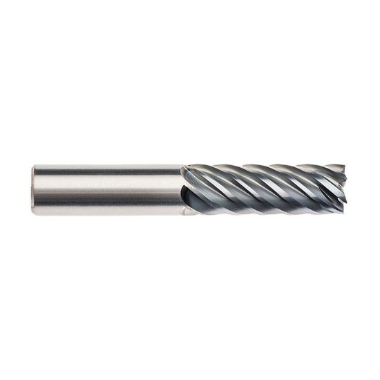 Picture of IMCO 63332 DIA 1 SH 1.00 LOC 2.50 OAL 5.50 End Mill Standard Flute Standard Helix Carbide AlCrN Single End Corner Radius 0.1870 4.75MM Pow-R-Path Mill
