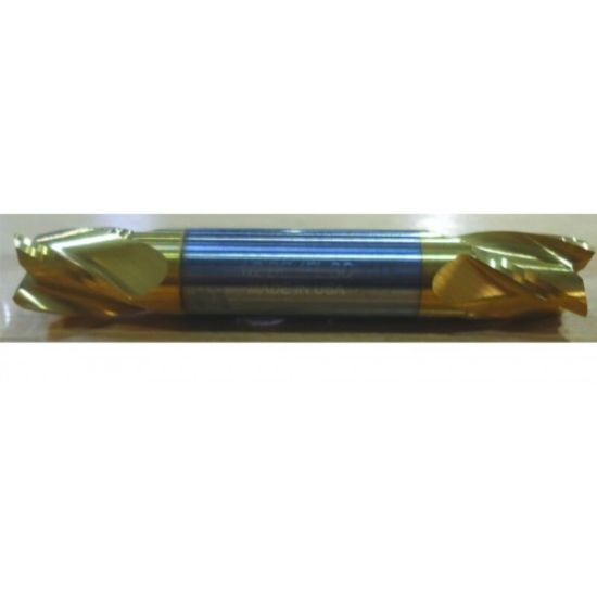 Picture of HTC 197-2125 DIA 1/8 SH 0.1250 LOC 0.2500 OAL 1.50 End Mill Standard Flute Standard Helix Carbide TiN Double End Square Sharp