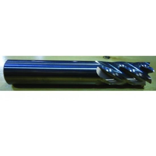 Picture of HTC 790-6562 DIA 9/16 SH 0.6250 LOC 1.2500 OAL 3.50 End Mill Standard Flute Standard Helix Carbide Uncoated Single End Square Sharp