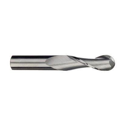 Picture of IMCO 37812 DIA 3/16 SH 0.1875 LOC 0.7500 OAL 2.50 End Mill Standard Flute Standard Helix Carbide Uncoated Single End Ball Nose General Purpose