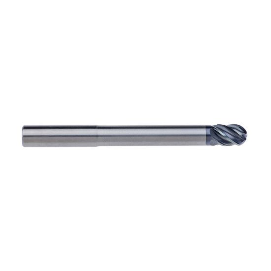 Picture of IMCO 66815 DIA 12MM SH 0.4724 LOC 0.5906 OAL 4.9213 End Mill Standard Flute Standard Helix Carbide AlCrN Single End Ball Nose enDURO Mill