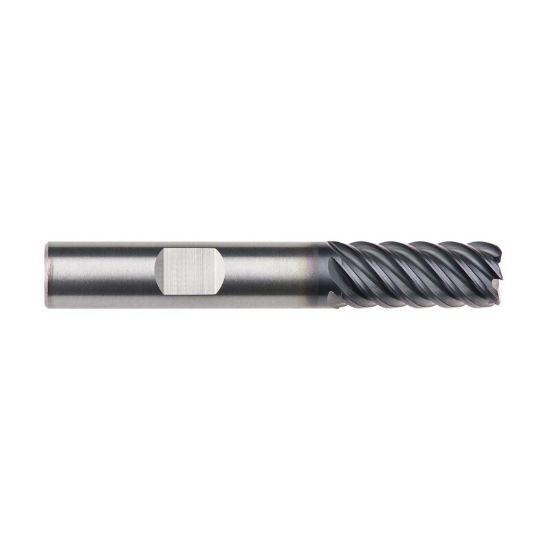 Picture of IMCO 69220 DIA 3/8 SH 0.3750 LOC 0.8750 OAL 2.50 End Mill Standard Flute High Helix Carbide AlTiN Single End Square Sharp Omega-6 Mill
