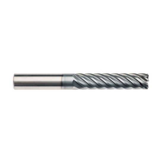 Picture of IMCO 63337 DIA 1 SH 1.00 LOC 3.50 OAL 6.50 End Mill Standard Flute Standard Helix Carbide AlCrN Single End Corner Radius 0.1250 3.18MM Pow-R-Path Mill