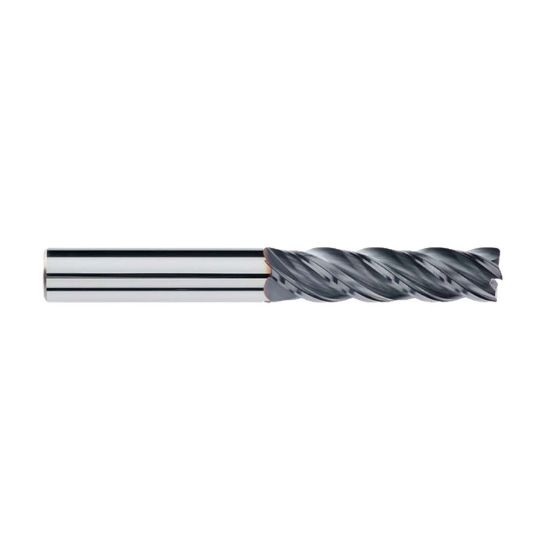 Picture of IMCO 63426 DIA 3/8 SH 0.3750 LOC 1.7500 OAL 4.00 End Mill Standard Flute Variable Helix Carbide AlTiN Single End Corner Radius 0.0200 0.51MM Pow-R-Feed Mill