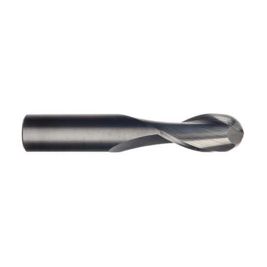 Picture of IMCO 30807 DIA 5/64 SH 0.1250 LOC 0.2500 OAL 1.50 End Mill Standard Flute Standard Helix Carbide Uncoated Single End Ball Nose General Purpose
