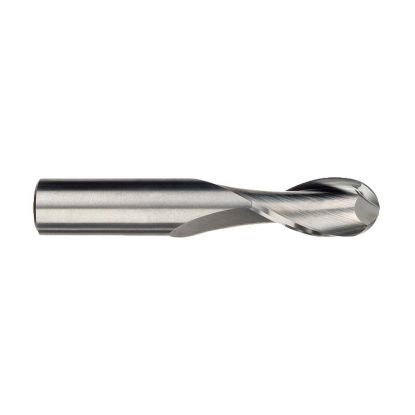 Picture of IMCO 30813 DIA 1/8 SH 0.1250 LOC 0.50 OAL 1.50 End Mill Standard Flute Standard Helix Carbide Uncoated Single End Ball Nose General Purpose
