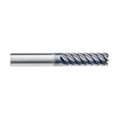 Picture of IMCO 69121 DIA 3/4 SH 0.7500 LOC 3.3750 OAL 6.00 End Mill Standard Flute High Helix Carbide AlTiN Single End Corner Radius 0.0300 0.76MM Omega-6 Mill