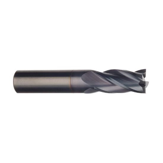 Picture of IMCO 34420 DIA 5/16 SH 0.3125 LOC 0.8125 OAL 2.50 End Mill Standard Flute Standard Helix Carbide TiCN Single End Square Sharp General Purpose