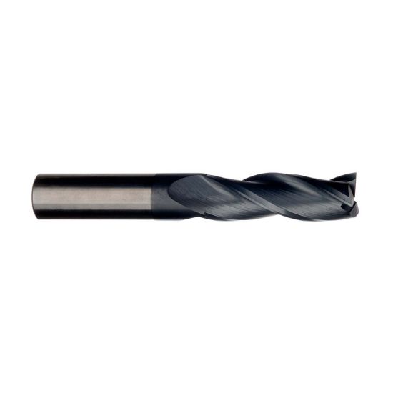 Picture of IMCO 33931 DIA 3/8 SH 0.3750 LOC 1.1250 OAL 3.00 End Mill Standard Flute Standard Helix Carbide AlTiN Single End Square Sharp General Purpose