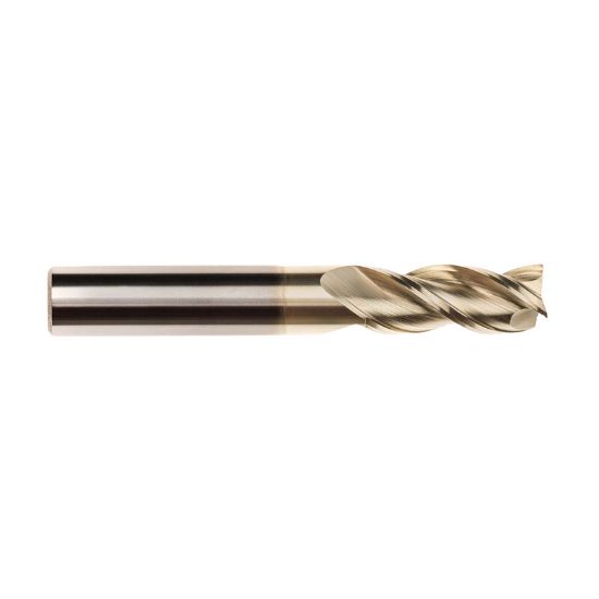 Picture of IMCO 61032 DIA 3/8 SH 0.3750 LOC 1.1250 OAL 3.00 End Mill Standard Flute High Helix Carbide Uncoated Single End Corner Radius 0.0300 0.76MM Streaker Mill