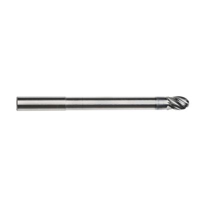 Picture of IMCO 67842 DIA 1 SH 1.00 LOC 1.2500 OAL 7.00 End Mill Standard Flute Variable Helix Carbide AlCrN Single End Ball Nose Pow-R-Feed Mill