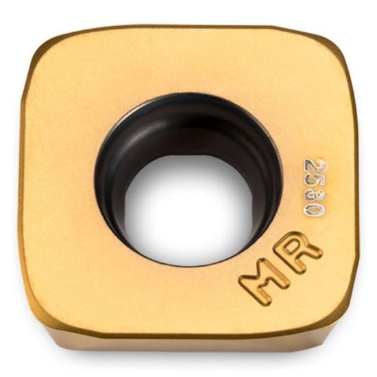 Picture of INGERSOLL SDXS1605MPR-MR1 IN2530 Milling Insert Square 0.210 TiAIN + TiN GoldQuadF Insert