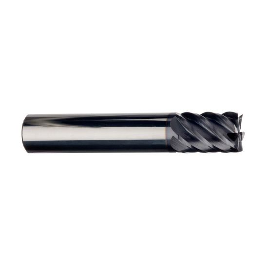 Picture of IMCO 62800 DIA 1 SH 1.00 LOC 2.00 OAL 4.00 End Mill Carbide TiAlN Single End Corner Radius 0.0300 0.76MM Omega-6 Mill