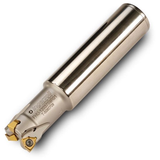 Picture of INGERSOLL FHU-12037S9R01 Milling Cutter 1.250 Cylindrical 1.2500 3 Flute Coolant 0.23 Max DOC 6.000 OAL