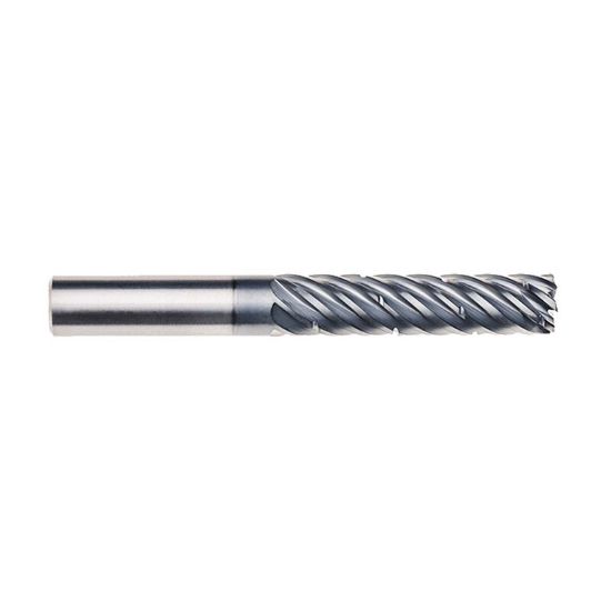 Picture of IMCO 63669 DIA 1 SH 1.00 LOC 4.00 OAL 7.00 End Mill Standard Flute Standard Helix Carbide AlCrN Single End Corner Radius 0.0600 1.52MM Pow-R-Path Mill