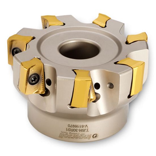 Picture of INGERSOLL TJ5N-80R01 Milling Cutter 90.0° 8.000 Shell Arbor 2.5000 14 Flute 0.59 Max DOC 2.480 OAL