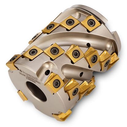 Picture of INGERSOLL 2SJ3F-30035D4R01 Milling Cutter 90.0°, Corn Cob 3.000 Cylindrical 1.2500 5 Flute Coolant 3.04 Max DOC 3.500 OAL