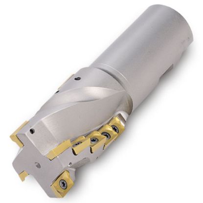 Picture of INGERSOLL 22J3Q-1001780R01 Milling Cutter 90.0°, Corn Cob 1.000 Cylindrical 1.0000 2 Flute 1.3 Max DOC 4.000 OAL