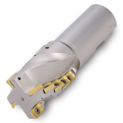 Picture of INGERSOLL 22J3E-2002381R01 Milling Cutter 90.0°, Corn Cob 2.000 Cylindrical 1.2500 3 Flute Coolant 1.75 Max DOC 4.580 OAL